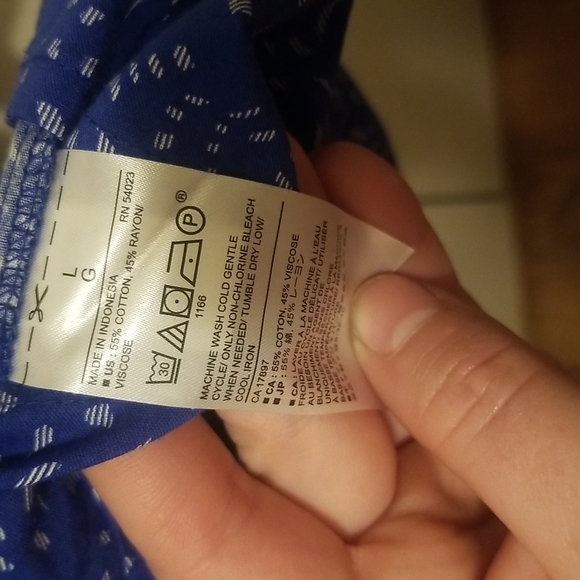 NWT Banana Republic Blue Sun Dress Sz Large. - Picture 9 of 9